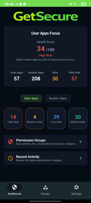 GetSecure – Permission Guard screenshot 1