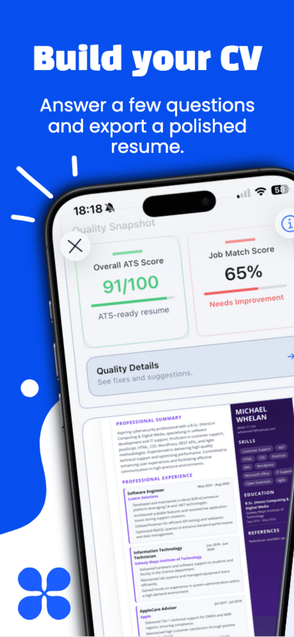 Smart Resume app screenshot 1
