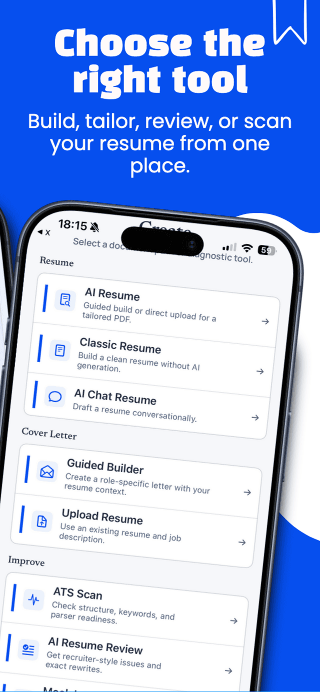 Smart Resume app preview 2